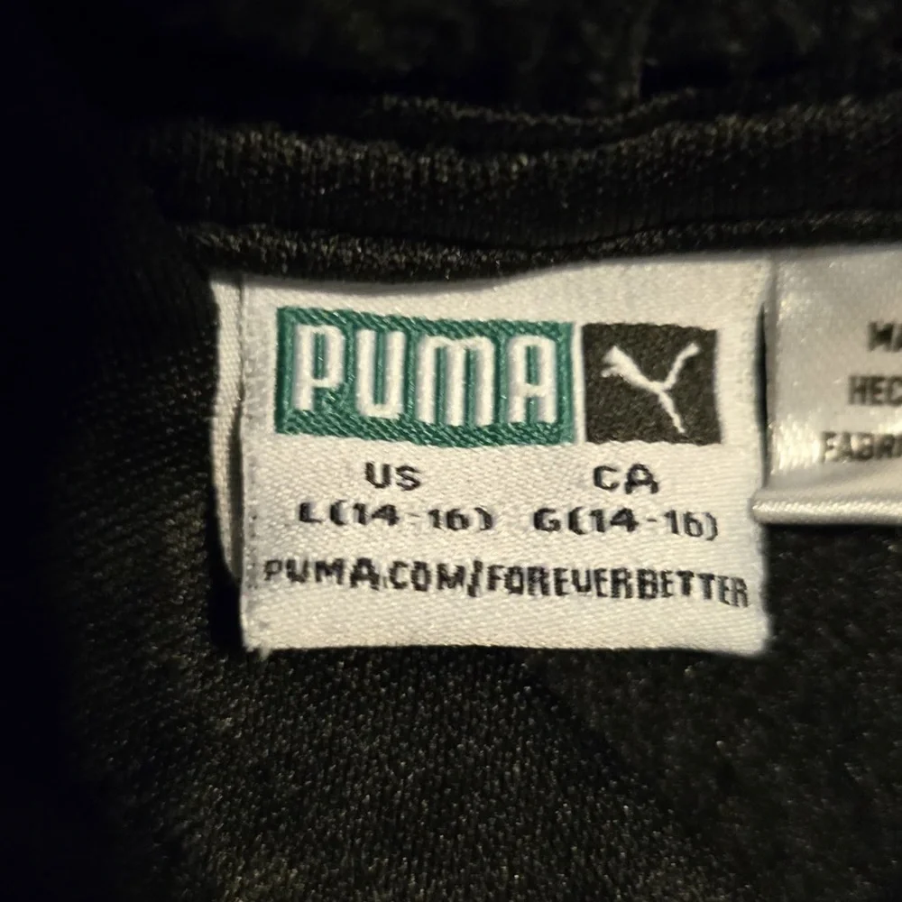 Puma Black Hoodie with White Accents